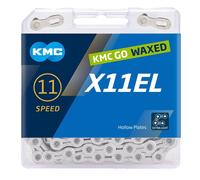 KMC X11EL Waxed 11 Speed Chain, 118L, Silver