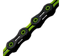 KMC 11-Speed DLC11 Series High-Performance Chain, Green, for Road/Mountain/Gravel; Shimano, SRAM, and Campagnolo Compatible, Missing Link Included