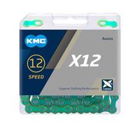 Kmc X12 Aurora Road/mtb Chain Multicolor 126 Links / 12s 126 Links Green