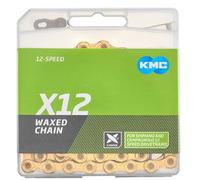 KMC X12 Waxed 12-Speed Chain, 126 Links, Ti-N Gold