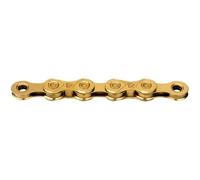 KMC X12 Waxed 12-Speed Chain, 126 Links, Ti-N Gold | Pre-Waxed Chain, Ultra Durable Ti-Nitride Coating, Compatible with Shimano & Campagnolo 12-speed drivetrains