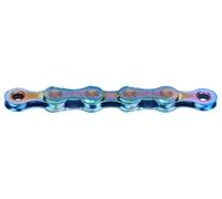 Kmc X12 Aurora Road/mtb Chain Silver 126 Links / 12s 126 Links Blue Waxed