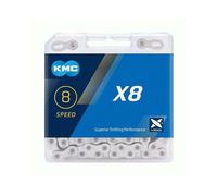 KMC X8 114 Link Bike Chain 1/2" x 3/32" 6/7/8 Speed - Silver