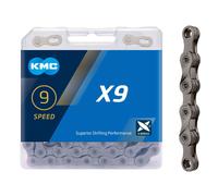KMC X9 114 Link Bike Chain 9 Speed Grey BX09GG114