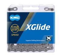 KMC xGlide 9, 10 & 11-Speed Chain, Compatible with Shimano CUES, Grey, 118 Link