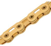 KMC XSL Flat Waxed 12/13-Speed Flat Top Chain, 126 Links, Ti-N Gold