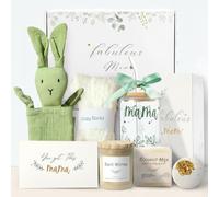 KMCCUMBER New Mom Gift Basket, 7-in-1 Mommy Postpartum Care Package for Expecting & First-Time New Moms, Mom to be, Baby Shower, Gender Reveal & After-Birth Gift Set