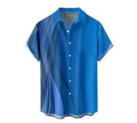 Kmdwqf Floral Shirt for Men - Tropical Casual Short Sleeve Button Down Printed Beach Shirt, Lavender Top, Cheap Blouse, Gift - Crew Warehouse Clearance Bargains Sale