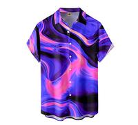 Kmdwqf Floral Shirt for Men Tropical Casual Short Sleeve Button Down Printed Beach Shirts Cream Tops for Men UK Golden Blouse Online 16Th Birthday Gifts Boy Spring Discounted Items for Sale