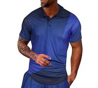 Kmdwqf Gentleman White Tops Size 20 Green Colour Blouse Gifts for Men Birthday Unique Essentials New Mens Summer Fashion Casual 3D Printing Shirt Lapel Casual Short Sleeve Bargains of The Day Sale