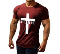 Kmdwqf Leopard Print Tops for Men Mens Blouse Tops Short Sleeve 21St Birthday Gifts for His Hiking Walking Male Summer Casual Print T Shirt Blouse Round Neck Tops T Shirt Clearance Bargains Red
