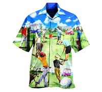 Kmdwqf Men's Spring/Summer Fashion Casual Sports Party Beach Loose Print Short Sleeved Shirt Running Tops for Men UK Statement Blouse New Home Gifts Outdoor Hiking Discounted Items for Sale