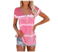 Kmdwqf Womens Blouses and Tops for Work Womens Button Down Blouse Gifts for Students from Teachers Suitable for Office Women Blouse Basic Top Warehouse Clearance Bargains Sale Pink