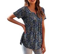 Kmdwqf Womens Tops Long Sleeve Purple Colour Blouse 40Th Birthday Gifts for Women Camping Womens Plus Size Shirt Tunic Tops Short Sleeve Casual Floral Shirts for Women Outlet Clearance UK
