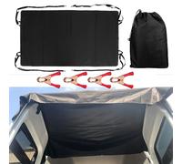 KMDZDZGS Rear Barn Door Sunshade Awning Cover, Heavy Duty 210D Thickened Oxford Fabric Waterproof Sun Shade Sheleter Cover with 4 Clips, 180x113cm for Ford Transit VW T4 T5 T6 Transporter