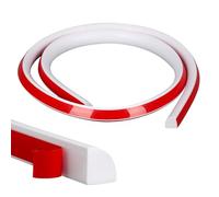 KMDZDZGS Round skirting board, PVC Quadrant Trim, Soft skirting Board, Self-adhesive round trim, Corner decorative Edge strips, Caulking Strips, Skirting for Wall Ceiling and floor edges (White/6M)