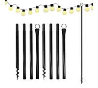 KMDZDZGS Shepherd Hooks, 2 Pieces 240 cm Shepherd Hooks, Metal Garden Stick with Hooks, Outdoor mounting Rod for Hanging, Fairy Lights, Bulbs, Shepherd's Arch Hook for Wedding Party Decoration