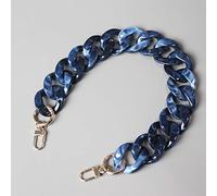 KMERCE Handbag Chain Strap Navy blue Acrylic, bag chain Strap for Handbag, Replacement Purse Strap for Bag, Acrylic mobile phone chain, wallet chain, Width 2.5cm, Length 45cm