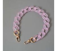 KMERCE Handbag Chain Strap Pink Acrylic, bag chain Strap for Handbag, Replacement Purse Strap for Bag, Acrylic mobile phone chain, wallet chain, Width 2.5cm, Length 45cm