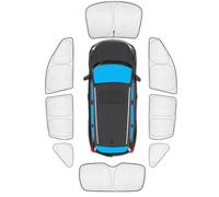 KMF 8pcs Full Window Sun Shades Custom Fit for Honda CR-V 2012-2016, CRV Sun Protecting Privacy Car Window Covers Sunshade for Windshield Side Rear, UV Block and Blackout for Camping Accessories