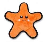 Kmf Supplies Tough Plush Starfish Dog Toy, Orange Ocean-Themed Chew Toy, Textured Soft Toy for Dogs, Fetch Tug & Interactive Play