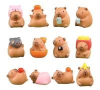 KMFASVX Capybara Figures Blind Box 1Pcs Cute Capybara Series Mystery Figures Cake Topper Adorable Action Figures Collectible Birthday Gift Home Decorations Random Design, Single Box (Style C)