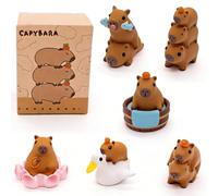 KMFASVX Capybara Figures Blind Box 1Pcs Cute Capybara Series Mystery Figures Cake Topper Adorable Action Figures Collectible Birthday Gift Home Decorations Random Design, Single Box (Style E)