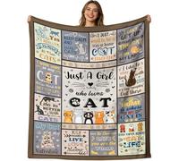 KMFASVX Cat Moms Blanket,Cat Sofa Bedroom Nap Bed Throw Blanket for Cat Lovers,Throw Blanket Present for Birthday, Christmas, Mother’s Day(100 * 130cm)