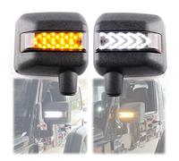 KMFCDAE LED Side Mirrors w/Turn Signal DRL for Jeep Wrangler JK 2007-2018