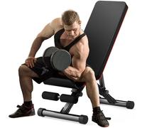 KMFurnila Home Gym Adjustable Weight Bench Foldable Ab Bench Ab Bench Full Strength Training Equipment 800lbs Capacity for Chest, Shoulders, Arms