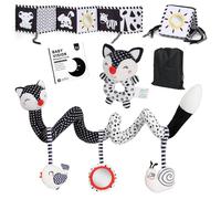 KMFYMPT Baby Black and White Sensory Toys, Newborn Sensory Toys | Black and White High Contrast Newborn Toy, Newborn Toys 0-12 Months Gifts for Family Early Education