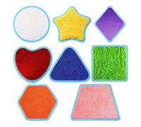 KMGDM 8pcs Sensory Training Mats for Autistic Developmental Activity Pad with Textured Fabric for Sensory