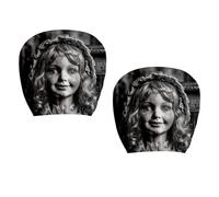 KMGDM Car Headrest Cover Festive Driving Headrest Protectors for Year Round Cabin Humor Protector