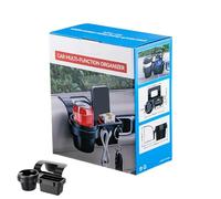 KMGDM Car Window Phone Storage Organizers with Cup Holder Large Capacity Multifunction Reserved Charging Hole Easy Installatio