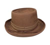 KMGDM Distress Wool Hat for Masquerades Party Gentleman Hat with Roll Brims Adult Carnivals Party Costume Stage Headwear Cowboy Hats for Theme