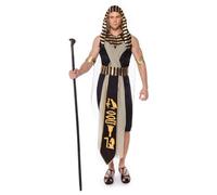 KMGDM Egyptian Costume Set for Man Woman Emperors Pharaonic Costumes Collar Queen Outfit Headband Belt Wristbands