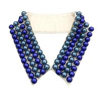 KMGDM Elegant Imitation Pearls Embellished Detachable Faux Collar for Women Fashionable Beaded Bib Choker Necklace Accessory