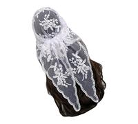 KMGDM Embroidered Lace Triangle Scarf Flower Headband Lace Headscarf Bandana Headband Elegant Scarf Shawl 135x45cm for Woman