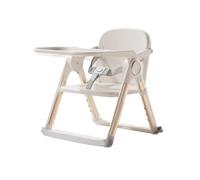 KMGDM Foldable Baby Feeding Chair Height Adjustable Portable Highchair for Infants Double Layers Tray Metal Construction