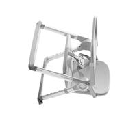 KMGDM Foldable Baby Feeding Chair Height Adjustable Portable Highchair for Infants Double Layers Tray Metal Construction