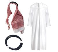 KMGDM Genuine Arabic Costume Set For Adults Soft Polyester Cosplay Accessories Perfect For Role Play And Cultural Tasks