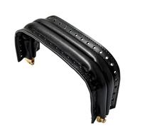 KMGDM Handbag Frame Hardware for Sewing Projects, PU Leather Purse Mouth Clasp with Arched Opening and Side Holes Detail Purse Frame Clasp Sew in Bag Opening Hardware Handbag Making Woven Arched