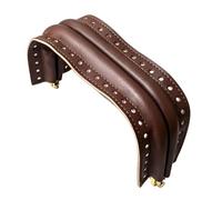 KMGDM Handbag Frame Hardware for Sewing Projects, PU Leather Purse Mouth Clasp with Arched Opening and Side Holes Detail Purse Frame Clasp Sew in Bag Opening Hardware Handbag Making Woven Arched