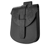 KMGDM Medieval Waist Bag Vintage Embossed Leather Belt Pouches Medieval Waist Pack Phone Bag Coin Purse for Men Women Cosplay