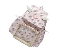 KMGDM Modern Transparent Backpack Dot Decors Large Capacity Organizational Design Adjustable Strap for Daily Use Transparent Backpack
