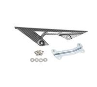 KMGDM Motorcycle Chain Cover Set for Drive Area, Molded Polymer Guard with Reinforcement Bracket and Pre-Positioned Mounting Holes Fasteners Road Splash Debris Barrier
