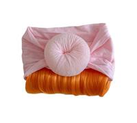 KMGDM Newborns Hairpiece Headwear Baby Girls Cosplay Hairband with Lovely Bangs Decor Festival Hair Ornament