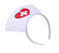 KMGDM Nurse Hat Cosplay Headbands Hospital Fancy Dress Doctor Make Up Headwear for Costume Parties and Halloween Event