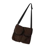 KMGDM Retro Multi Pocket Messengers Bag Practical Nylon Workwear Styles Casual Crossbody Shoulder Bag for Commute Travel