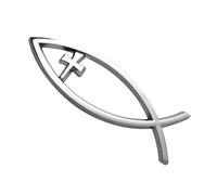 KMGDM Savior Ichthys Fish Car Stickers Adhesive Designs Religious Car Window Sticker for Window Laptops & Luggage